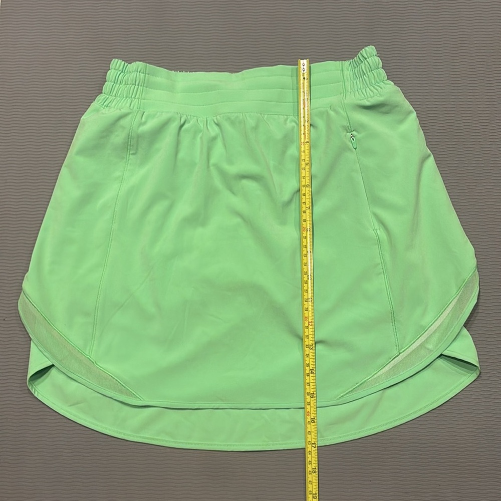 Lululemon Hotty Hot High-Rise Skirt Skort Long Scream Green Light 6 - Picture 9 of 16